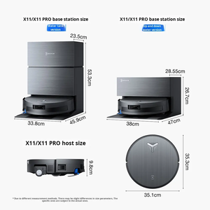 สำหรับ Ecovacs สำหรับ DEEBOT X11 หุ่นยนต์ดูดฝุ่นอัตโนมัติเต็มรูปแบบสำหรับใช้ในบ้าน แรงดูด 19500Pa ป้องกันการพันกัน เหมาะสำหรับใช้ในบ้านและโรงแรม - Product Image 2