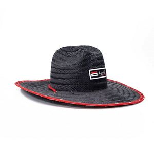 หมวกกันแดดทรงแบนสำหรับฤดูร้อน ใช้กลางแจ้ง ทำจากวัสดุธรรมชาติ  ตกแต่งด้วยหญ้าคาและหญ้ามัต  พิมพ์ลายซิลค์สกรีน  แฟชั่นทันสมัย  ของขวัญส่วนตัว  สำหรับทุกเพศ - Product Image 4