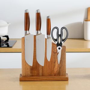 Juego de <span class=keywords><strong>cuchillos</strong></span> de madera de acacia, soporte de doble cara <span class=keywords><strong>con</strong></span> imanes fuertes, soporte magnético para <span class=keywords><strong>cuchillos</strong></span> para mostrador de cocina - Product Image 2