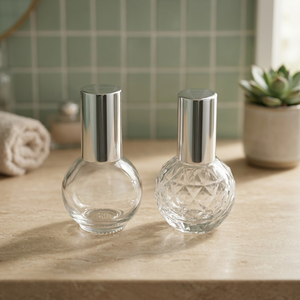 Flacon de parfum en verre 10 ml avec pompe, bouchon personnalisé unique et luxueux, flacon de parfum avec bouchon métallique et vaporisateur. - Product Image 2