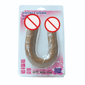 Dildo double tête en forme de <span class=keywords><strong>U</strong></span> pour la masturbation féminine, sensation extrême et expérience à double usage - Product Image 3