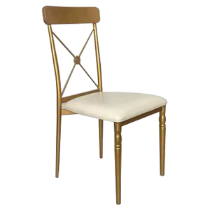 เก้าอี้สแตนเลสพร้อมเบาะรองนั่งสำหรับงานแต่งเก้าอี้งานทิฟฟานี่เฟอร์นิเจอร์วางซ้อนกันได้ - Product Image 2