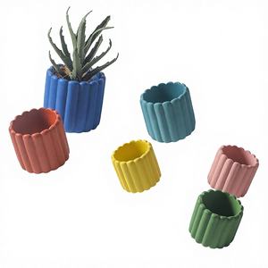 Petit pot carré en céramique émaillée verte de style nordique moderne, durable, écologique, pour plantes succulentes artificielles, bonsaï, jardin extérieur - Product Image 4