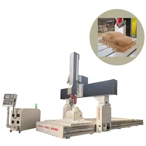 5 axis automatic 3d wood carving cnc router machine stone router machine for aluminum milling