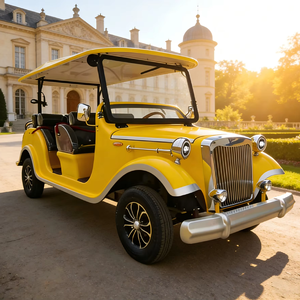 Voiture électrique classique vintage 11 places pour hôtel et complexe hôtelier, chariot touristique rétro - Product Image 1