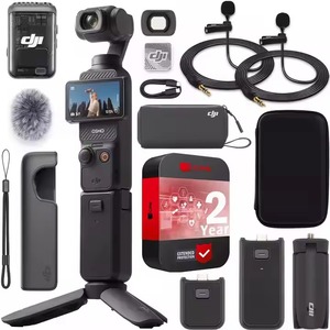 Osmo Pocket 3 Creator Combo Stabilisateur Gimbal Rotation 360° <span class=keywords><strong>Bras</strong></span> Double-<span class=keywords><strong>Articulé</strong></span> Lumière d'appoint Magnétique Télécommande Sans Fil LED Plastique - Product Image 1