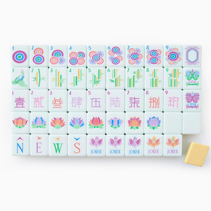 Hot Selling American <b>Mahjong</b> Acrylic Engraved Yellow Four Layer American <b>Mahjong</b> Tiles <b>Mahjong</b> <b>Set</b> For Family Entertainment - Product Image 4