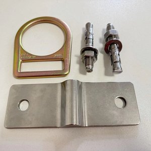 Plaque d'ancrage murale en acier inoxydable robuste à visser avec anneau en D, découpée au laser, durable, pour <span class=keywords><strong>toiture</strong></span> - Product Image 5