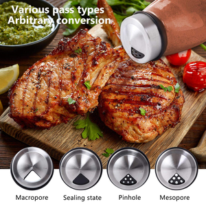 Juego de Frascos Giratorios de Vidrio para Especias, Expandibles, Ecológicos, de Grado Alimenticio, con 3 Tapas, para Almacenamiento de Condimentos en la Cocina - Product Image 5