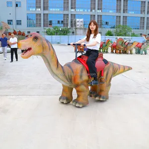 2022 kids mall ride walk dinasours riding dinosaur coin operated kiddie ride dinosaur rider