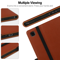 Selubung untuk Samsung Galaxy Tab A7, 10.4 inci 2022/2020 Model(SM-T500/T503/T505/T507/T509), Cover Tablet Folio kulit Premium, Cover Tablet berdiri