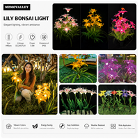 Momovalley Künstliche LED-Planeten-Lilien-Blumenlichter für Außenbereich, Hochzeitsbühnen-Hintergrund, Wald- und Restaurant-Dekoration