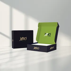 Custom Eco Friendly Corrugated Cardboard Black Packaging Mailer Box Recycle Paper Logo Shipping Box Mailers With Logo