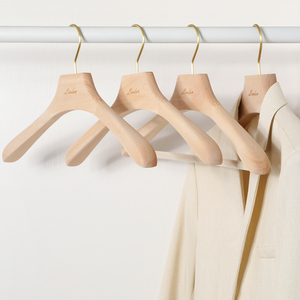 Lindon rắn gỗ tự nhiên vai rộng móc tùy chỉnh thiết kế thời trang quần áo hiển thị gỗ phù hợp với móc áo - Product Image 2