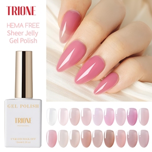 Set de Esmaltes de Gel en 18 Colores Rosa <span class=keywords><strong>Nude</strong></span>, Transparentes, Sin HEMA, para Uñas, Secado con Lámpara UV/LED, Suministros para Salón, Marca Privada OEM - Product Image 1