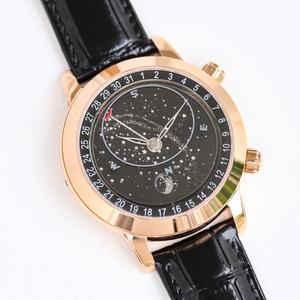 Classic luxurious and elegant blue sapphire crystal dial mechanical watch with starry style design - a luxurious wristwatch - Product Image 2