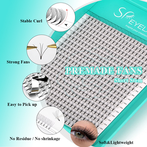 Pestañas postizas prefabricadas, 0,07mm, 3D, 4D, 5D, 6D, 8D, 10D, 12D, 0,05mm, C, D, prefabricadas - Product Image 3