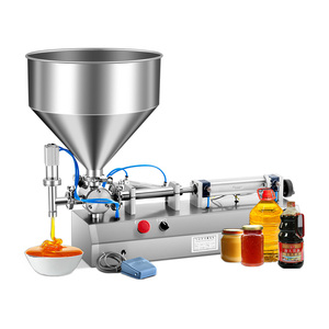Remplisseuse pneumatique semi-automatique <span class=keywords><strong>de</strong></span> bouteilles en verre <span class=keywords><strong>de</strong></span> rouge à lèvres <span class=keywords><strong>de</strong></span> lait beurre d'arachide et d'eau pour miel CE <span class=keywords><strong>de</strong></span> 1 litre - Product Image 1