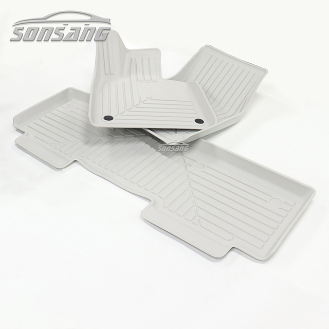 SONSANG White Winter 5d Customized Luxury Car Mat Auto Parts All-weather Universal TPE Car Carpet Comfort Luxury Floor Mat