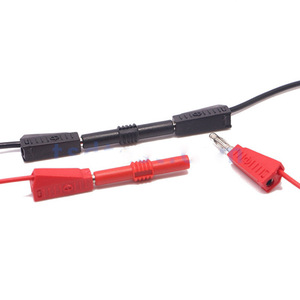4pcs 2red + 2 màu đen 4mm chuối ổ cắm Nữ adapter mở rộng cách điện chuối cắm Coupler 19A kết nối - Product Image 2