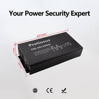 Pretiosus İnverter Akıllı LCD Ekranlı 3000w Şebeke Dışı Saf Sinüs Dalgası DC12/24V - AC220V Güç İnverteri Dönüştürücü (Ev İçin)