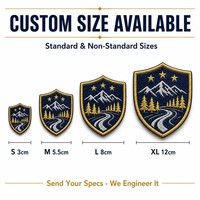 Patch brodé personnalisé avec logo, motif paysage montagneux, appliqué thermocollant pour veste, sac à dos, chapeau