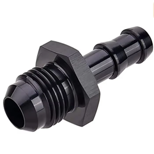 Adaptador Profesional para Línea de Combustible, 6AN Macho a Conector de Manguera de 3/8" y 8AN Macho a Conector de Manguera de 1/2", Aluminio Aeroespacial CNC Anodizado Negro - Product Image 3