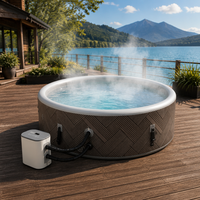 Bain à remous gonflable 2026 à prix d'usine, vente chaude, avec jets, pour 6 personnes, spa portable d'extérieur pour jardin et maison