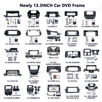 Cadre de tableau de bord Meihua 12,3 pouces pour l'installation d'écran Android sur camion Yutong T3 T5 2023