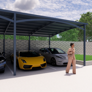 Abri de <span class=keywords><strong>voiture</strong></span> en alliage d'aluminium haute résistance - Imperméable et durable Abri de stationnement portable pour une ou deux voitures - Product Image 6