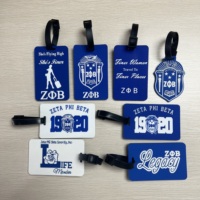 Étiquette de bagage tendance 2026 avec logo Zeta Phi Beta Sorority Inc Life Member Rose, collection de voyage, également disponible pour le réseau masculin Zeta