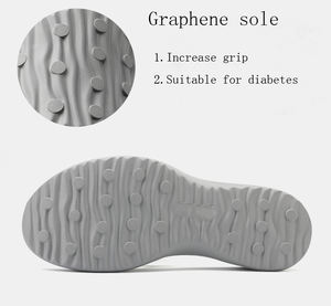 Scarpe Sportive Unisex Comode in Grafene, Scarpe da Corsa Piatte in Rete di Seta Ghiaccio Traspiranti, Adatte per Diabetici - Product Image 4