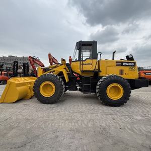 Komatsu WA380 Wheel Loader 15 Ton Yellow with Bucket Closed Cab off Road <b>Tires</b> Engine Gearbox - Product Image 1