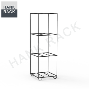 Estantería Metálica para Exhibición y Almacenamiento de Llantas de Auto, Diseño Desmontable, Capacidad Máxima de 4 Llantas de 22 Pulgadas, Cuadrada, Negra - Product Image 4