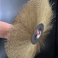 Brosses de roue en fil d'acier cuivré de différentes tailles personnalisées pour le polissage antirouille