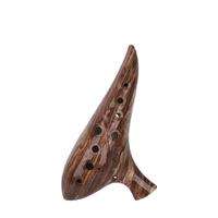Factory Custom Wood Grain 12 Holes Alto C Resin Ocarina Student Starter Music Ocarina with Accessories Copy Wood ABS Resin