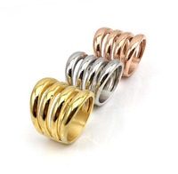 Bagues de doigt pour femmes, dernières tendances de la mode punk, spirale irrégulière argentée, plaqué or/or rose, anneaux de doigt empilables, bijoux