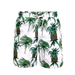 Men's Pineapple Palm Leaf Printed Board Shorts Pattern Quick Dry Drawstring Elastic Waist Casual <b>Surf</b> Swim Trunks Wholesale OEM - Product Image 1