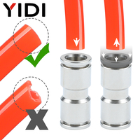 YIDI 1/8-1/2 BSP M/R à 4-10mm laiton/caoutchouc nitrile Push Fit mâle branche té raccord pneumatique pour connecteur de tuyau d'air PB