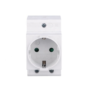 <span class=keywords><strong>Enchufe</strong></span> Schuko Tipo Alemán EBASEE EBSA3 con Toma Modular para Riel <span class=keywords><strong>DIN</strong></span>, 250V 25A, Protección IP20, CE - Product Image 1