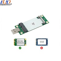 Adaptateur sans fil USB 2.0 Type-A vers Mini PCIe PCI-E MPCIe 52 broches avec 1 emplacement pour carte SIM pour module modem 3G 4G LTE GSM WWAN