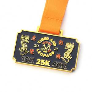 Medalla Personalizada de Fabricante, Medalla de Oro de Aleación de Zinc Esmaltada, Medallas Deportivas 2D 3D para Carreras Todoterreno de 10k, 25k, 40k - Product Image 2