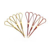 Produit populaire de gros brochette à boucles jetables en bambou
