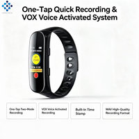 Perekam Gelang S6+ Langsung dari Pabrik, Perangkat Perekam Suara S6+, Pesanan Minimum 1 Buah, Rekam 26 Jam, E-Book, Layar 0.96"