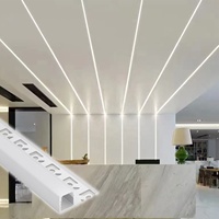 Profilé en alliage d'aluminium série 6000 pour LED 032, personnalisable en gros, pour plaques de plâtre, argent/noir, 13*33mm, sur mesure