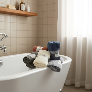 Juego de toallas de baño de 35x74cm, de algodón, color sólido, tejido, suave para la piel, para uso doméstico, para adultos, colores variados. - Product Image 2