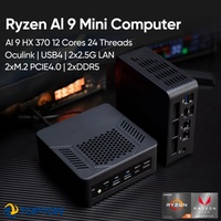 Mini PC Gamer Topton Oculink AMD Ryzen AI 9 HX 370 365 7 PRO 360 USB4 2x2.5G LAN 2xPCIe4 Computadora de Escritorio para Juegos Win11 WiFi6