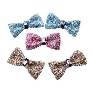 Noeud papillon populaire de mode de couleur unie avec <span class=keywords><strong>strass</strong></span> cristal de vente <span class=keywords><strong>en</strong></span> gros - Product Image 1