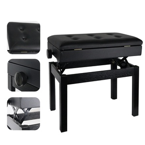 Banco de <span class=keywords><strong>piano</strong></span> hidráulico con elevación, individual, con compartimento <span class=keywords><strong>para</strong></span> libros, <span class=keywords><strong>silla</strong></span> de práctica <span class=keywords><strong>para</strong></span> adultos, asiento de esponja engrosada, accesorio transfronterizo - Product Image 3