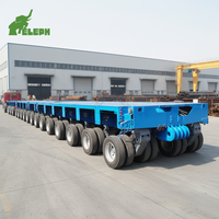 Semi-remorque à plateau surbaissé modulaire hydraulique robuste et extensible pour le transport de bateaux et d'équipements lourds